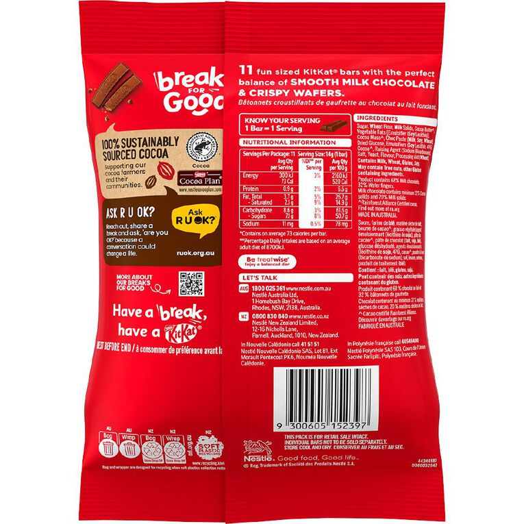 KitKat Milk Chocolate Funpack Bag 154g, , hi-res