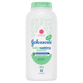 Johnson's Baby Pure Cornstarch Aloe & Vit E Soothing Baby Powder 200g