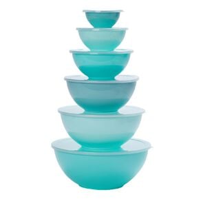 Living & Co Mixing Bowls With Lids 6 Piece Green