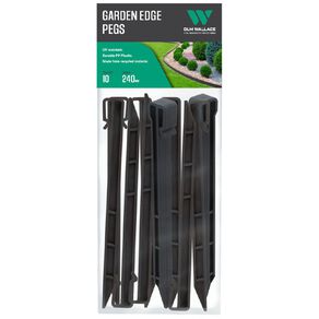 DLM Wallace Garden Edging Pegs Black 240mm 10 Pack