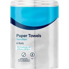 Paper Towel White 60 Sheet Tall 4 Pack