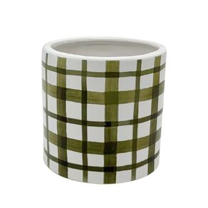 Kiwi Garden Indoor Pot Tartan Green