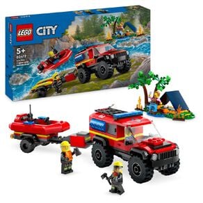 LEGO CITY 4x4 Fire Truck with Rescue Boat 60412