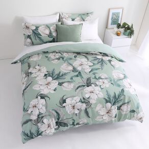 Living & Co Cotton Duvet Cover Set Country Green Super King