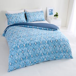 Living & Co Cotton Duvet Cover Set Coast Blue Super King