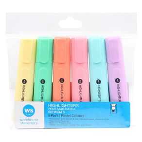 WS Highlighters Pastel 6 Pack