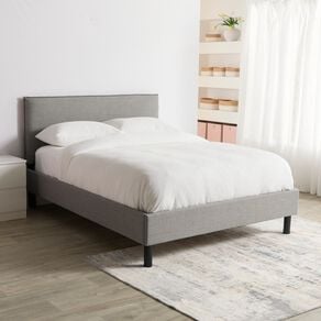 Living & Co Archie Upholstered Grey Queen