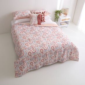 Living & Co 7 Piece Comforter Set Paisley Pink Queen