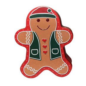 Gingerbread Man Tin With Christmas Cookies 160g