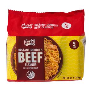 Market Kitchen Instant Noodles Beef 5 Pack