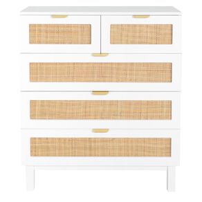 Living & Co Milos 5 Drawer Tallboy Natural