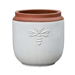 Kiwi Garden Ceramic Planter Two Tone 36.5cm White