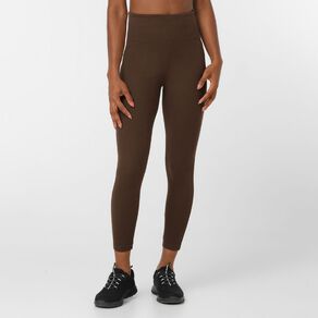 Active Intent Women's Cotton Elastane Rib Ankle Leggings