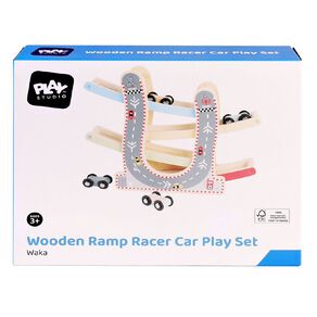 Play Studio Wooden Ramp Racer Car Play Set