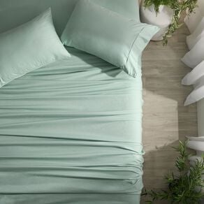 Living & Co 100% Washed Cotton Sheet Set Sage