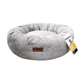 Petzone Faux Fur Pet Round Bed Grey 60cm