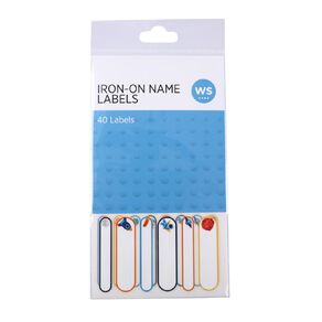 WS Iron-On Name Labels 40 Pack