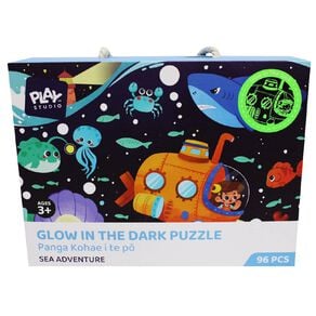 Play Studio Glow In The Dark Puzzle 96 Piece Assorted