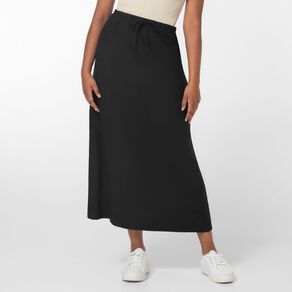 H&H Women's Long Linen Blend Skirt