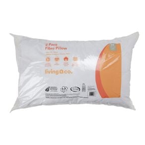 Living & Co Standard Fibre Pillow White