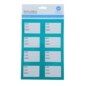 WS Colour Pop Book Labels Teal