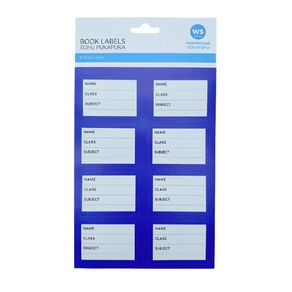 WS Colour Pop Book Labels Blue