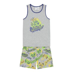 H&H Boys' Printed Tank & Shorts Pyjamas Set