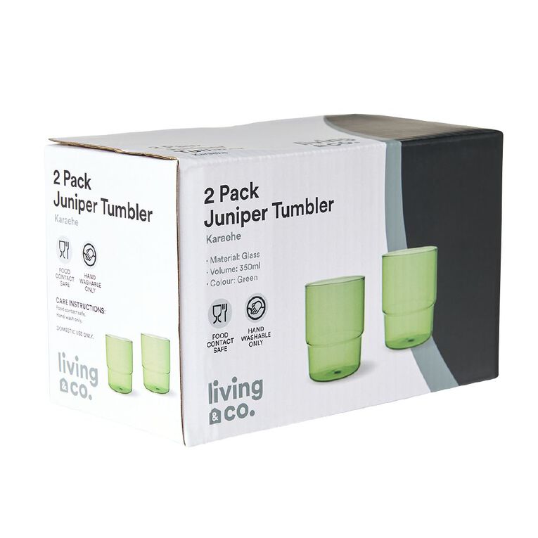 Living & Co Juniper Tumblers Green 2 Pack, , hi-res