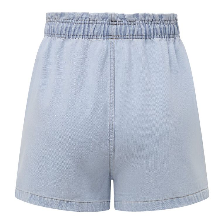 H&H Women's Paperbag Denim Shorts, Denim Light, hi-res