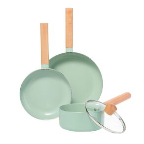 Living & Co Wood Look Cookware Set 3 Piece