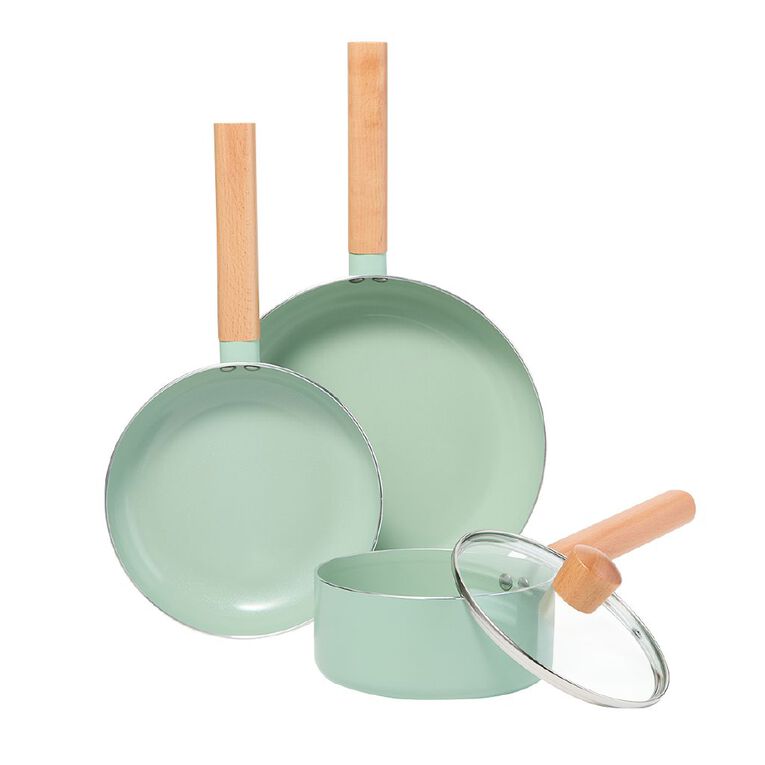 Living & Co Wood Look Cookware Set 3 Piece, , hi-res