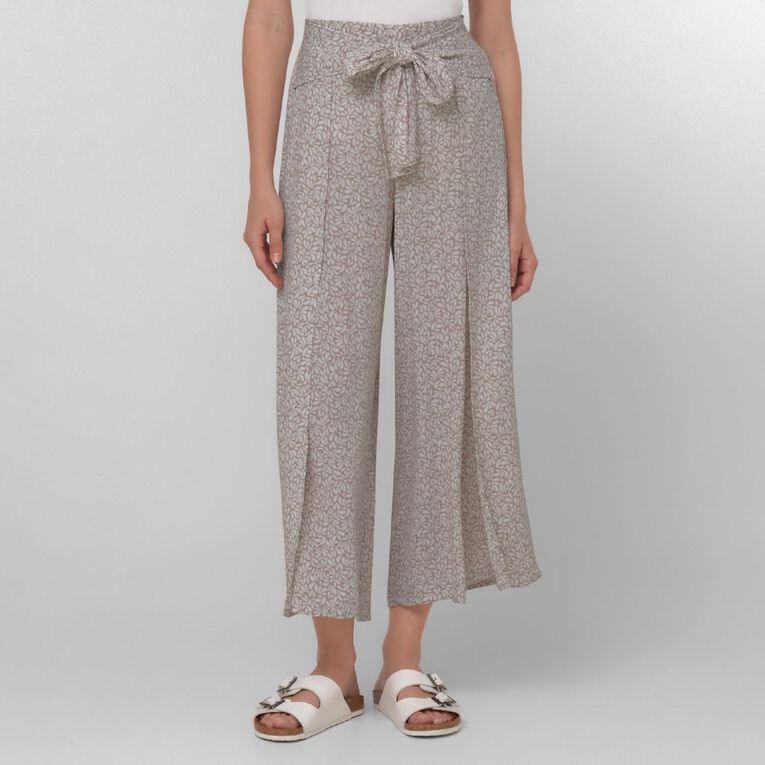 H&H Women's Tie Front Pants, Grey Light, hi-res