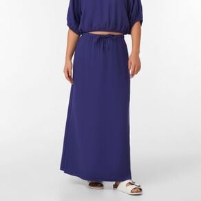 H&H Women's Long Linen Blend Skirt