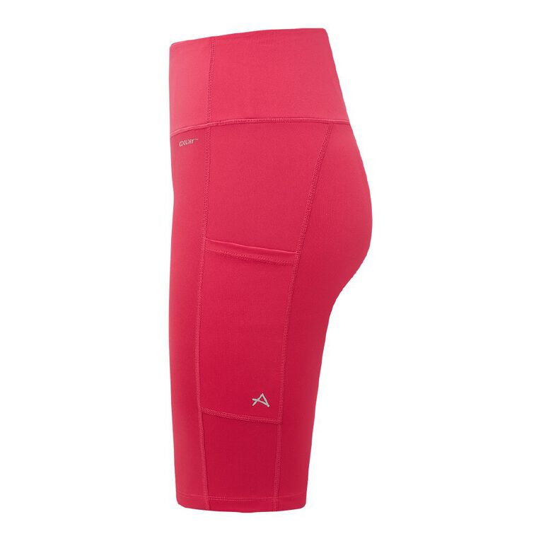 Active Intent Women's Side Pocket Bike Shorts, Pink Dark, hi-res