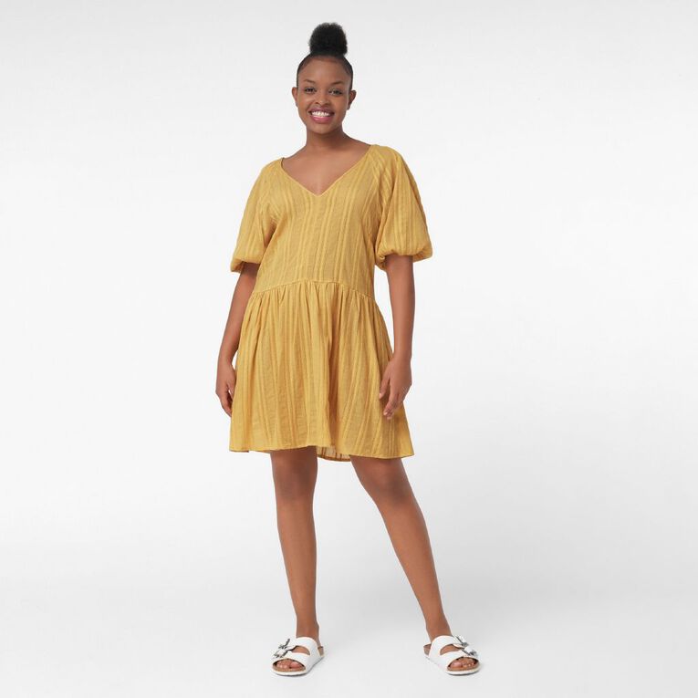 H&H Women's Boho Mini Dress, Yellow Mid, hi-res