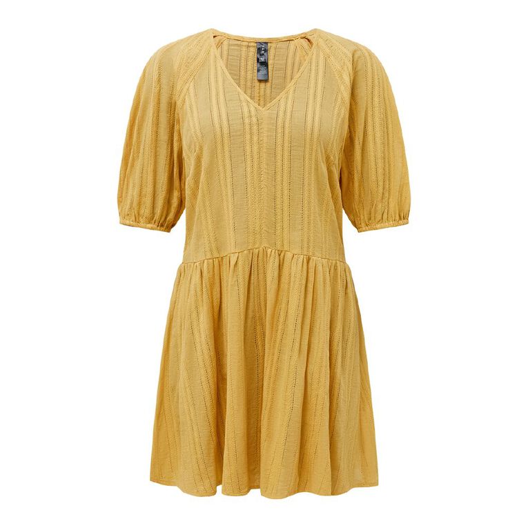 H&H Women's Boho Mini Dress, Yellow Mid, hi-res