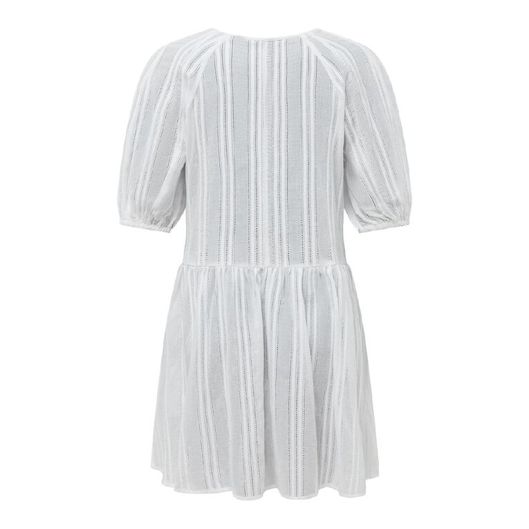 H&H Women's Boho Mini Dress, White, hi-res