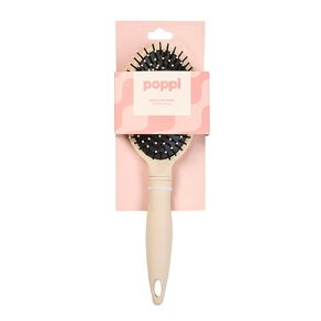 Poppi Oval Brush Black/Grey