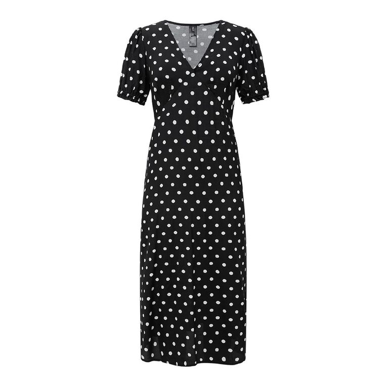 H&H Women's Spot On Party Dress, Black/White, hi-res