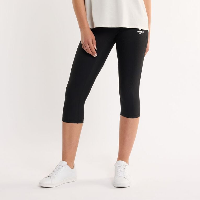Lonsdale Women's Active Crop Leggings, Black, hi-res