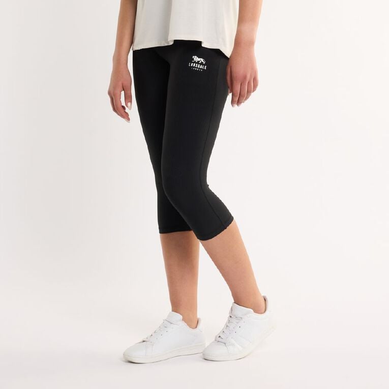 Lonsdale Women's Active Crop Leggings, Black, hi-res