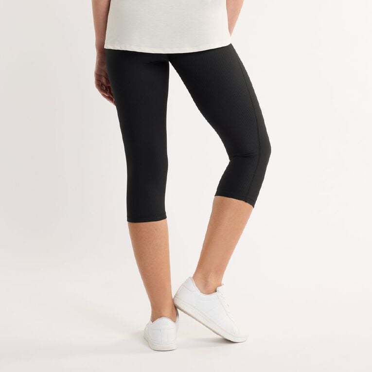 Lonsdale Women's Active Crop Leggings, Black, hi-res