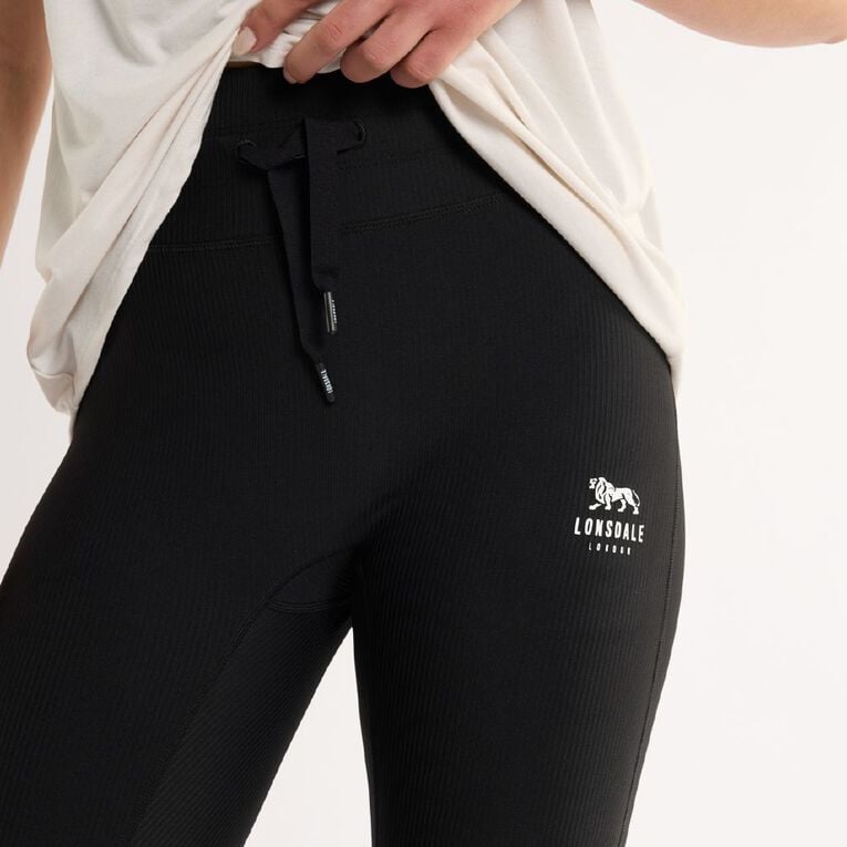 Lonsdale Women's Active Crop Leggings, Black, hi-res