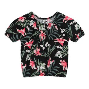 Young Original All Over Print Short Sleeve Rayon Top