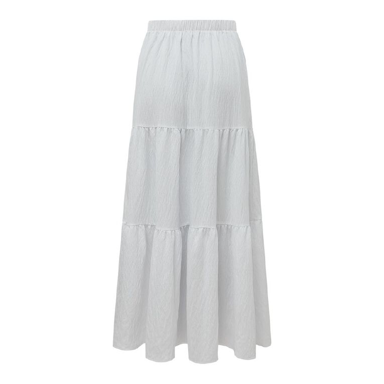 H&H Women's Boho Maxi Skirt, White, hi-res