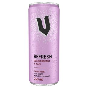 V Refresh Blackcurrant Yuzu 250ml