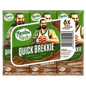 Meadow Fresh Quick Brekkie UHT Chocolate 250ML x 6 Pack