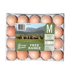 Farmer Brown Free Range Mixed Grade Eggs 20 Pack